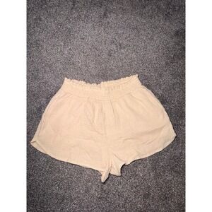 Almost Famous Women's Cream/Light Beige 100% Cotton Shorts